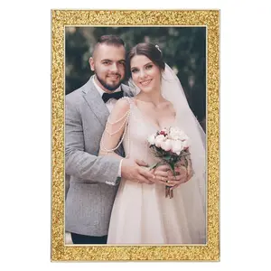 REGALWOVEN Picture Frames, Metal Photo Frame with Glass, Display for Wedding Gift Home Tabletop Decor 4x6 Inch Gold