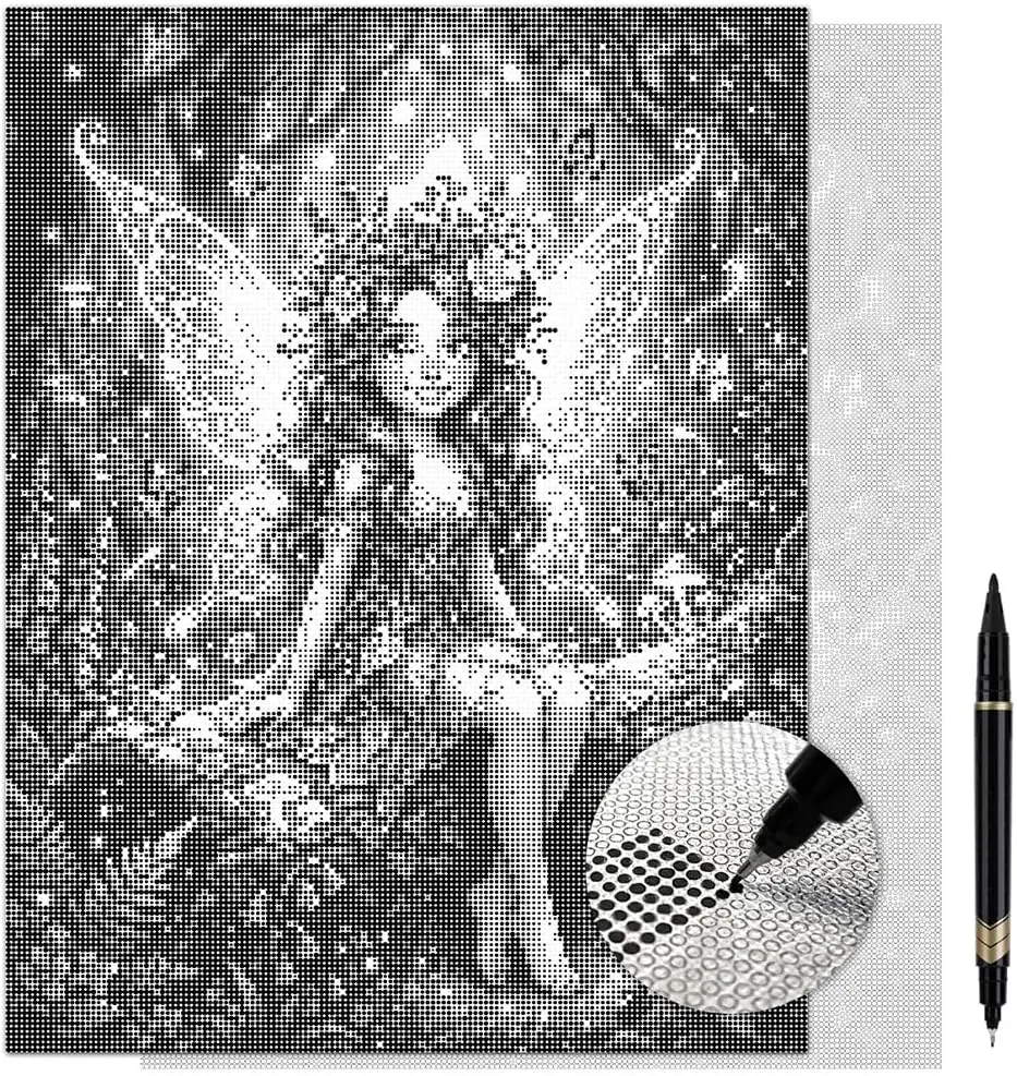 Enchanted Meadow Fairy Dot Painting Kit for Adults — 13×17 Canvas with Dual-Tip Marker