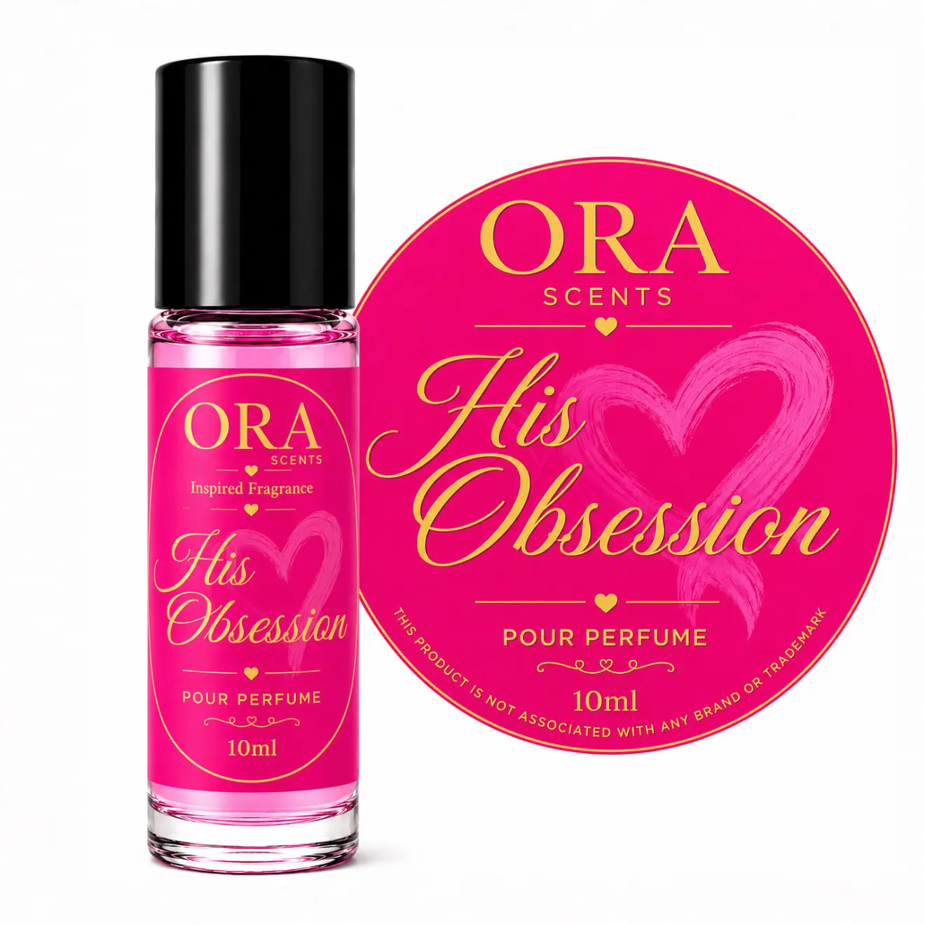 His Obsession Pheromone Cologne Roll-On Perfume Oil for Women – Long-Lasting Sweet Fragrance, Alcohol-Free