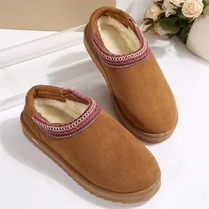 Women's Slippers Platform Mini Boots Warm Winter Anti-Slip Cozy House Shoes Indoor and Outdoor
