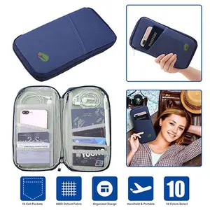 ravel Passport Wallet, Water Repellent Card Holder with Zipper-T666