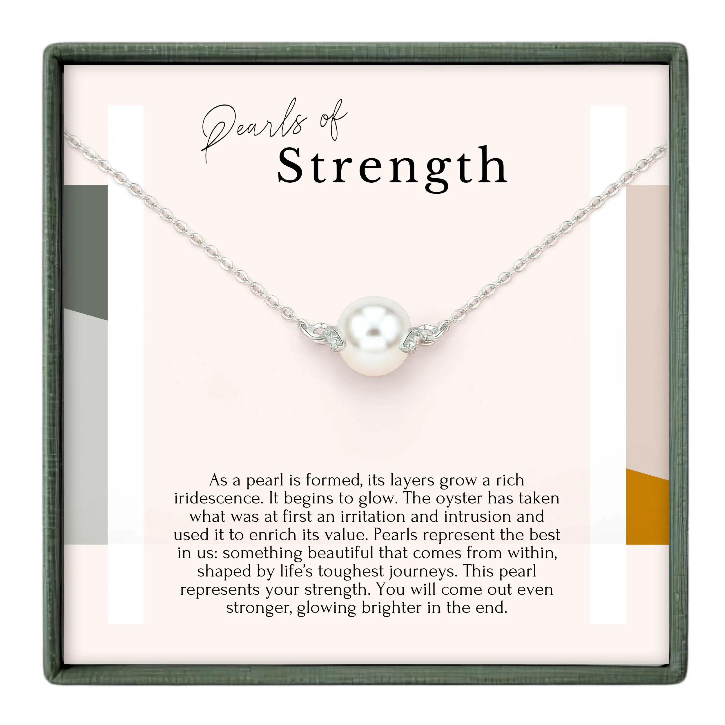 Pearl of Strength Necklace Gift for Her