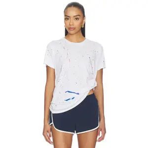 Michael Lauren x REVOLVE Roman Boyfriend Tee in White & Neon Splatter