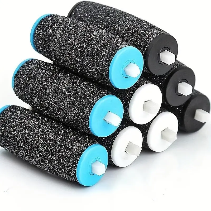 [Amope Pedi Refill] Amope 3pcs replacement roller set - electric foot file head, 3 medium sand grinding heads skin remover for removing calluses