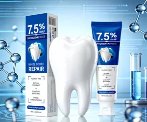 Whitening Repair Toothpaste with 7.5% Hydroxyapatite, Remove Plaque & Bad Breath, Make Teeth Smooth Bright, All Day Fresh Breath