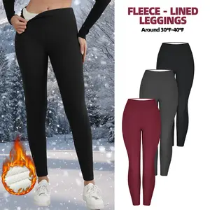 【LOCAL FAST SHIPPING】NORMOV 3-Pack Women's Fleece Lined Leggings High Waist Cozy Winter Warm Workout Yoga Pants for Cold Weather Gym Tights Clothes