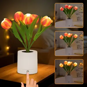 Tulip Lamp Gifts for Mom from Daughter, Birthday Gifts for Women, Artificial Flower Lamp Night Light for Bedroom Decor Gift for Girlfriend Wife Sister