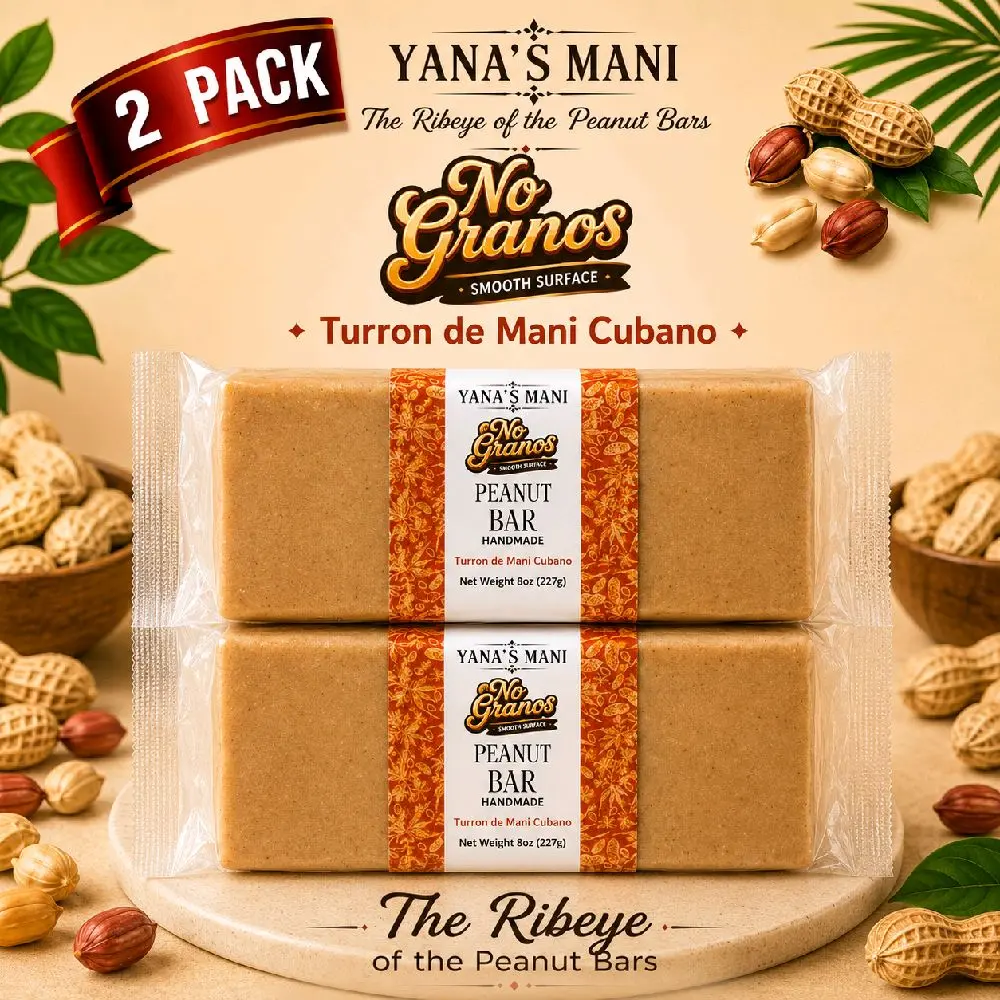 Yana’s Maní No Granos Peanut Bars 2 Pack, High Protein Bars, Healthy Protein Snack