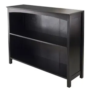 212 MAIN 3-Tier Composite Wooden Office Book Shelf, 37 in. Wide Office Furniture Organizer Storage Unit, Espresso Finish, Requires Assembly