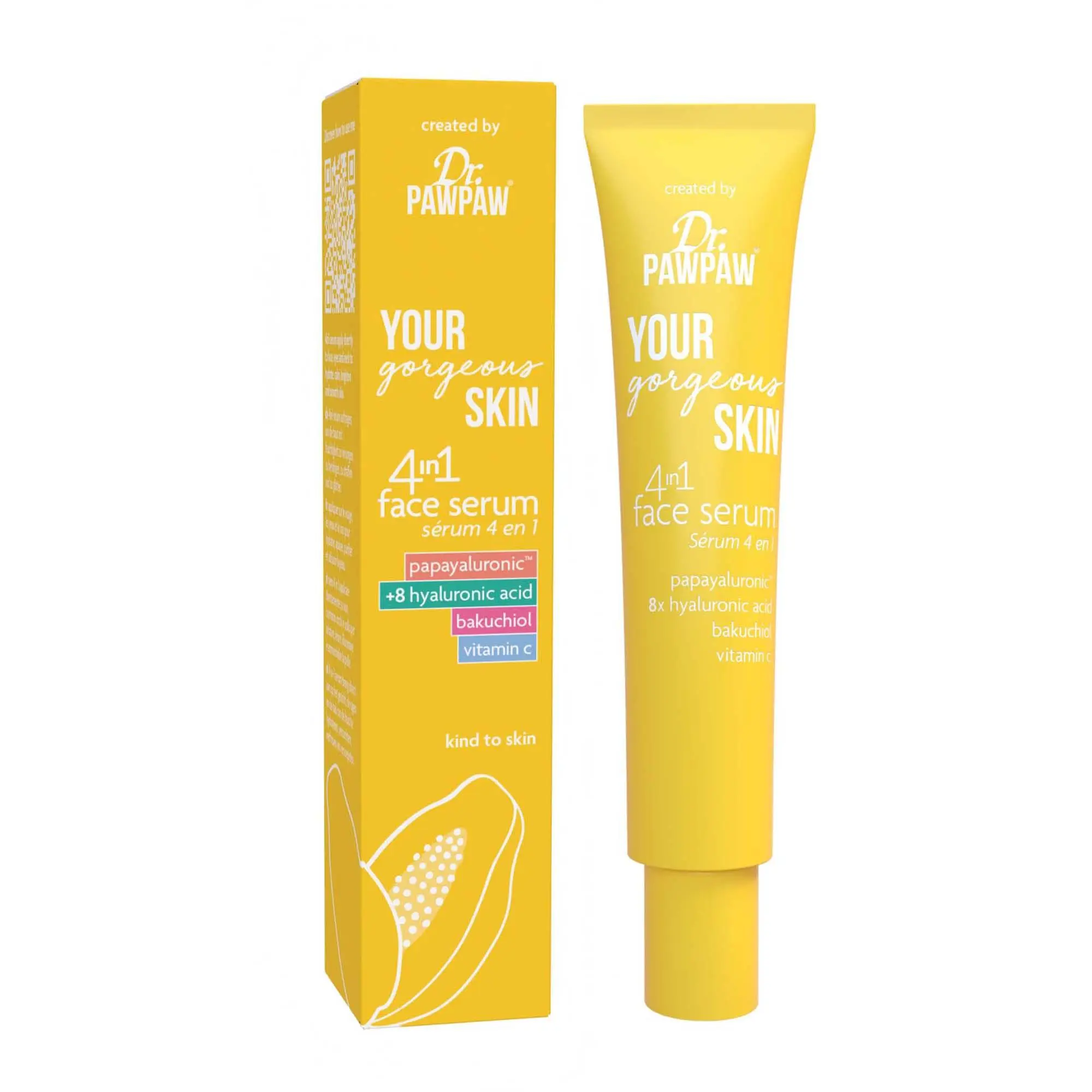 Dr. PawPaw Your Gorgeous Skin 4 In 1 Face Serum, Hyaluronic Acid Serum for Face - 1.01 oz