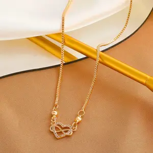 1 Elegant Infinity Heart Pendant Necklace for Women - Fashion Charm Jewelry for Everyday Wear, Valentine's Day, Mother's Day, Anniversary or Gift for Her