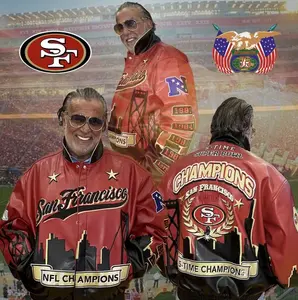 SAN FRANCISCO 49ers 5X SUPER BOWL VARSITY JACKET - LARGE