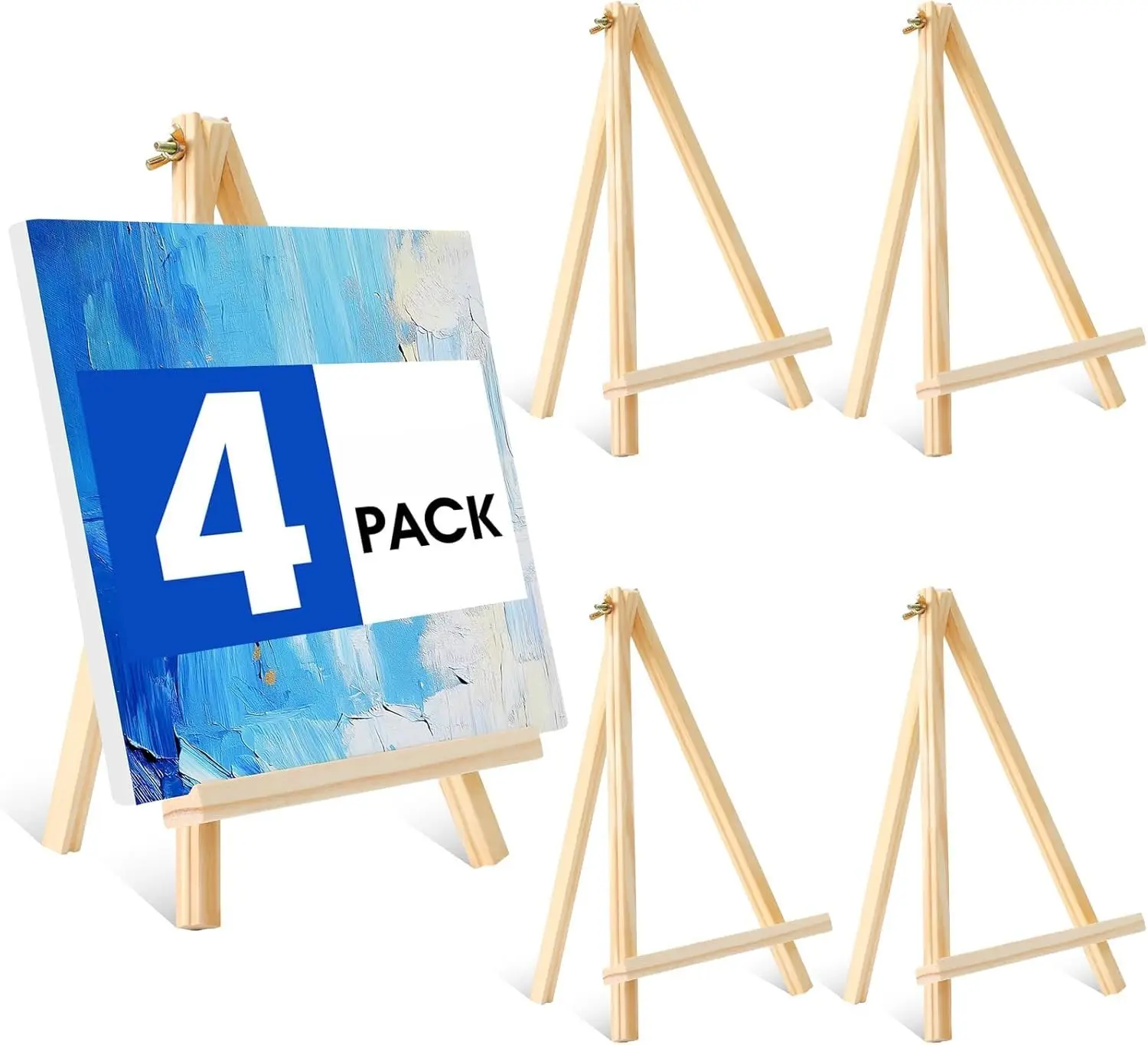 11.8In  Easels,Tabletop Painting Display Easels, Painting Party Easel,  Student Tabletop Easels for Painting,Portable Canvas Photo Picture Sign Holder4 Pack