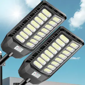 8000W Solar Street Lights Outdoor, Solar Lights Outdoor Waterproof with Motion Sensor and Remote Control, Parking Lot Light Dusk to Dawn Security Flood Light for Yard, Garden