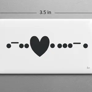 Love, Morse Code Magnet,