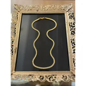 23.5” Gold Plated Stainless Steel Foxtail Chain Necklace