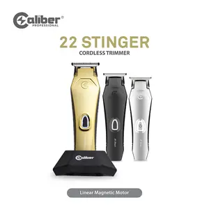 Caliber .22 Stinger Cordless Trimmer - Linear Magnetic Motor, Lightweight and Comfortable, with 3 Color Lids, Perfect for Professional Men's Grooming