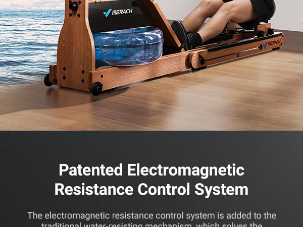 Merach Foldable Wooden Rowing Machine, Water Electromagnetic Rower Machine for Home Use, Patented Space Saver, MERACH Go Technology, TikTokShopBlackFriday Merach Foldable Wooden Rowing Machine, Water Electromagnetic Rower Machine for Home Use, Patented Space Saver, MERACH Go Technology, TikTokShopBlackFriday