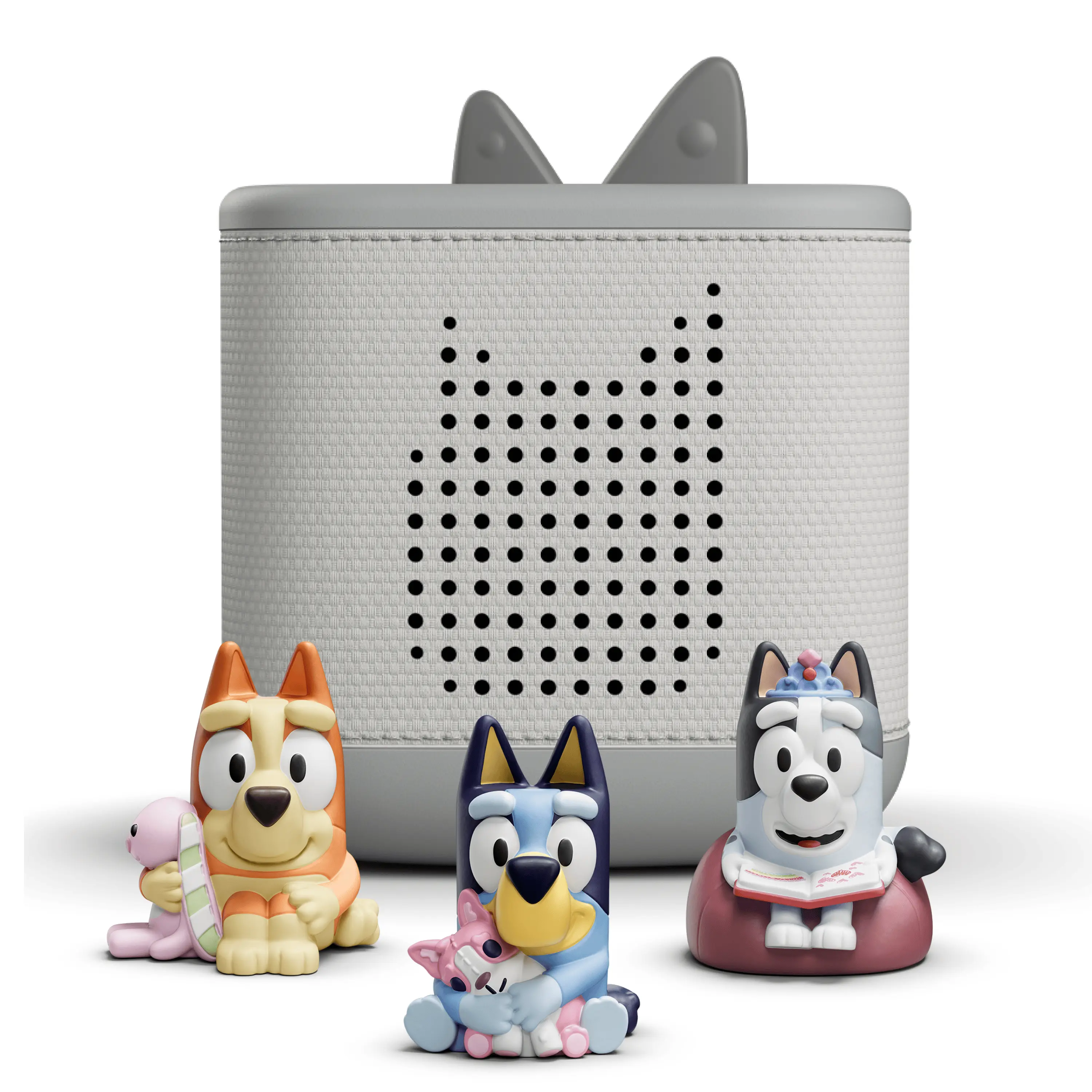 Bluey Toniebox 2 Moon Gray Starter Set Bundle with Bluey, Bingo, and Muffin Tonies