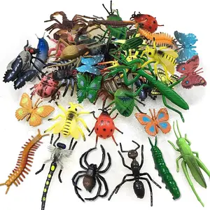 L-MTS039  30 Pack Bug Toys Fake Plastic Bugs and Insects for Kids Toddler Halloween Birthday Party Favors Easter Valentines Basket Stuffers Goodie Bag Fillers April Fool's Day Prank Gifts Fake Bugs Toys