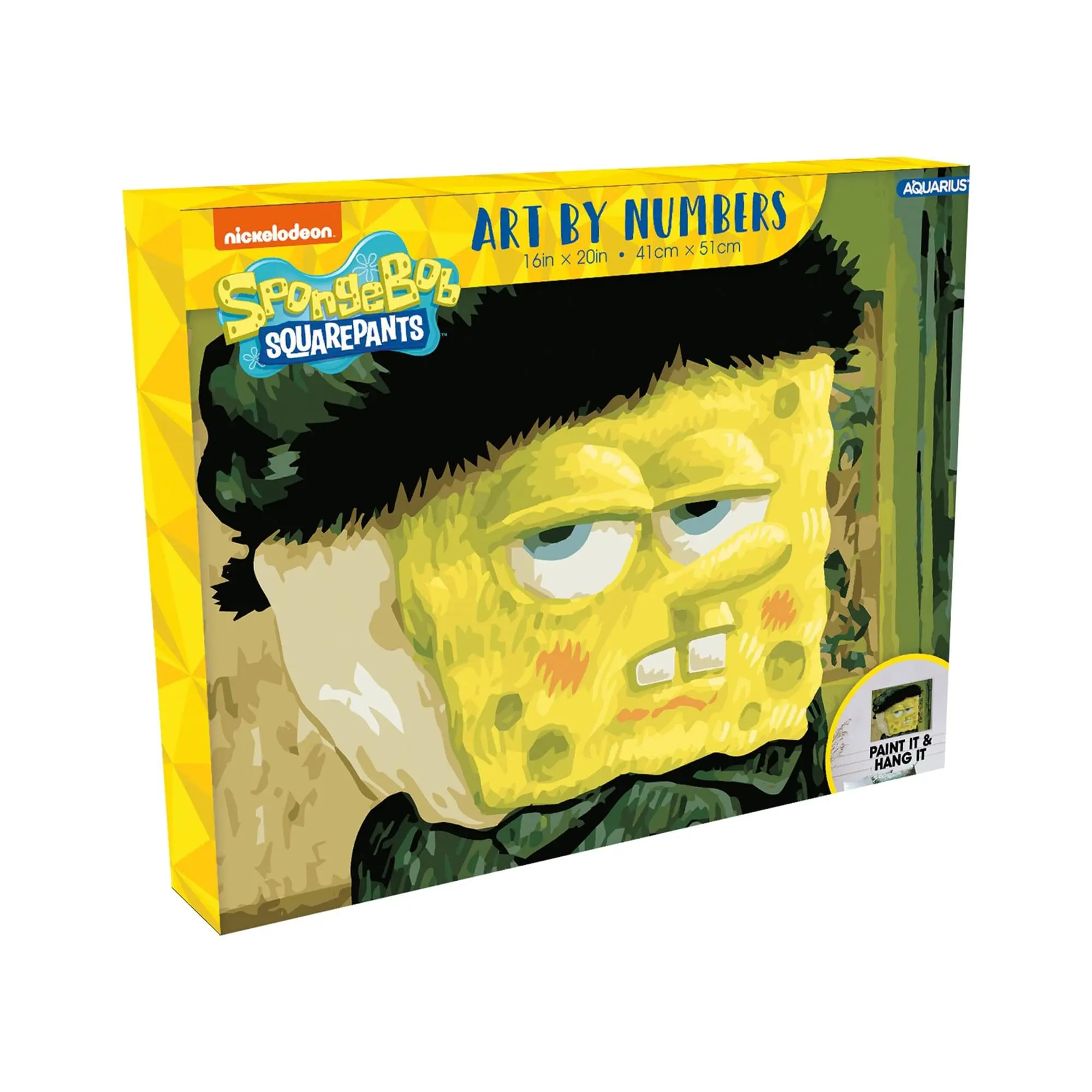 SpongeBob Van Gogh Portrait Art by Numbers Painting Kit, Arts & Crafts Art Kits, DIY Painting Supplies for Kids
