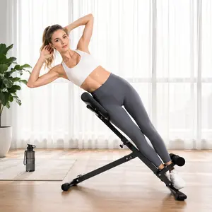 5-Gear Adjustable Home Roman Chair, Glute & Hamstring Training Back Extension Bench, High Load Capacity Fitness Equipment