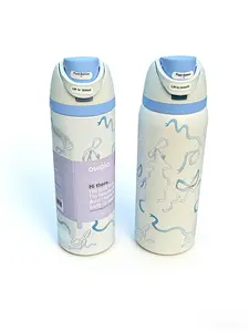 Owala Butterfly Blue cup is made of stainless steel, which can maintain the temperature of the drink! It has a capacity of 24 ounces and is perfect for commuting, exercising and outdoor activities.