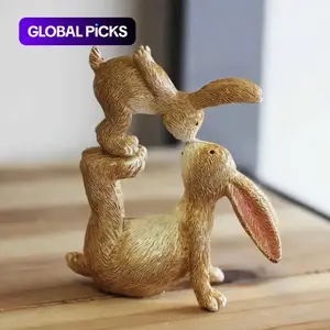 Kissing Rabbit Statue Resin Decoration Figurine Sculpture, Valentine's Day Easter Decor Gift, Cute Kissing Rabbits Ornament for Home & Office #TOP PICKS