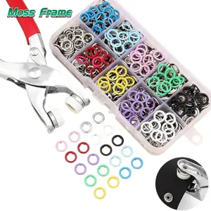 100/50-PCS-Invisible metal snaps and one manual press tool; home sewing accessories suitable for DIY crafts, clothing, and millinery; snap and tool set; no-sew fastening tools; sewing and craft supplies-Indoor leisure facilities