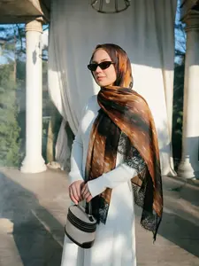 Fashion Spot Deer Pattern Print Headscarf, Soft Modal Hijab for Women, Muslim Daily Wear, Ramadan Gift, Beach Sun Protection Scarf
