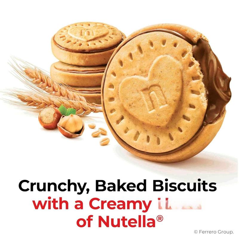 Nutella Biscuits 20 Count Cookies Hazelnut Spread with Cocoa Kids Snacks 9.7 oz Resealable Bag Perfect for Sharing Dessert Chocolate