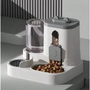 Automatic Cat Feeder - 2-in-1 Quantitative Feeding - Ensures Pet's Healthy Diet - Cute and Fun Water and Food Dispenser