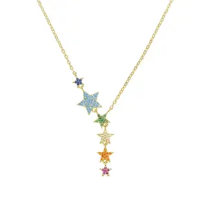 Rainbow Star Pendant Necklace