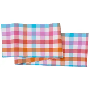 Cabana Plaid Gingham Check Table Runner by Vale rie