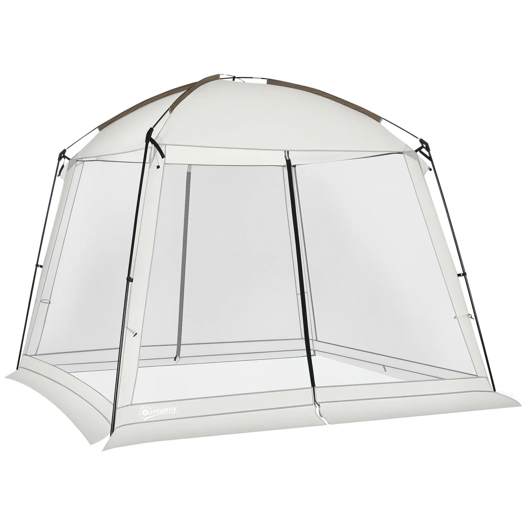 10' x 10' Outdoor-Grade Frame Tent, UV50+ Sunblock Windproof Fly-Proof Net Frame Tent, Outdoor Screen House for Farmers Market & Craft Fair Shade, Outdoor-Grade Frame Tents, Fly-Proof Frame Tents
