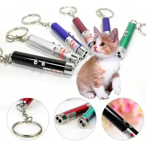 Laser Toy Set - Red Dot Pointer & White Flashlight for Cats & Small Dogs |   Interactive Chase Toy, Feather Teaser, and Training Pen