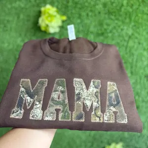 EMBROIDERED camo mama sweatshirt, western mama sweatshirt