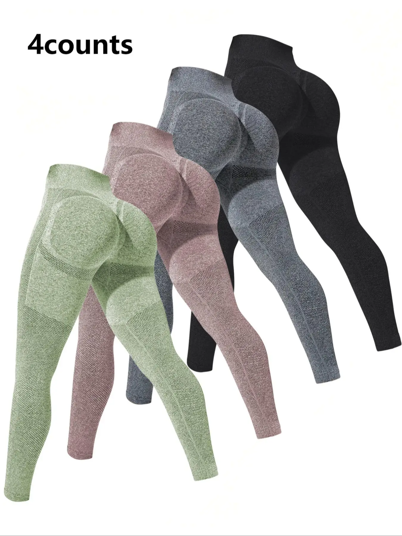 Women's High Waist Sports Leggings, High Stretch Seamless Comfy Breathable Skinny Pants for Yoga Gym Workout Running, Ladies Sportswear, Compression G