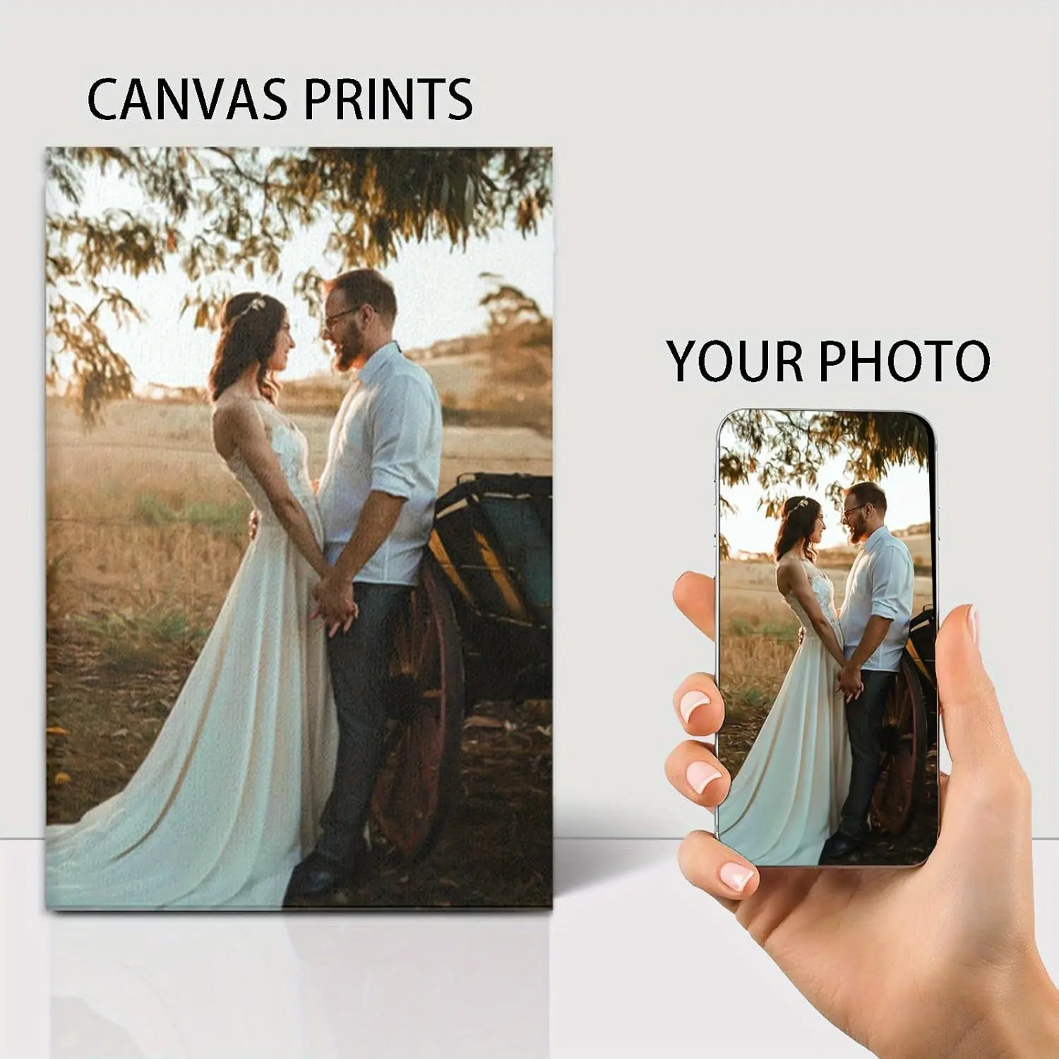 Rectangular Custom Personalized Canvas Painting Frame - Photo-to-Canvas Wall Art, Transform Your Photos into Stunning Decor, Ideal for Home Decoration and Gifting Souvenirs, Custom Frame, Custom Art Prints, Photographic Prints