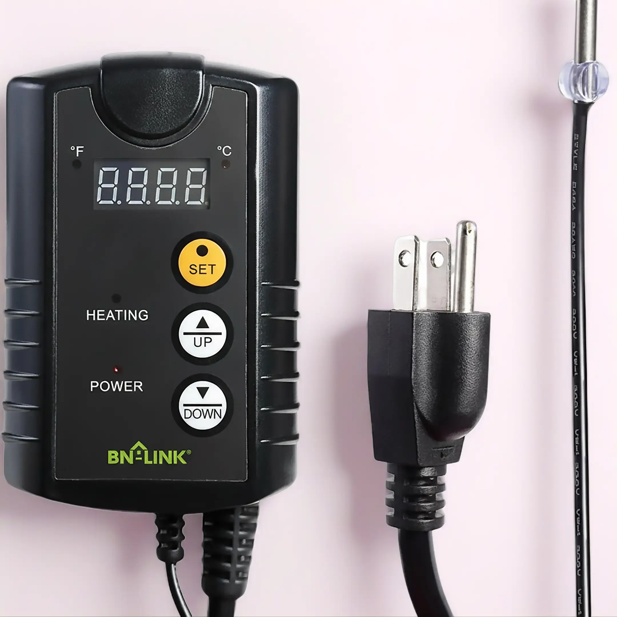 Voktta Digital Heat Mat Thermostat Controller with LED Display - UL-Listed, Plug-and-Play, Overload-Safe, 40°F-108°F, 1000W - Temperature Control Tool for Reptiles (Snakes, Lizards), Amphibian Enclosures, Incubators
