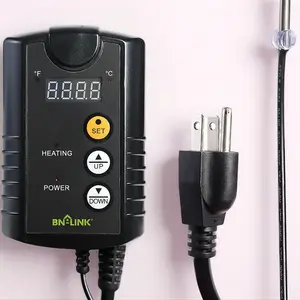 BN-LINK Heat Mat Thermostat Controller for Reptiles Digital Temperature Control LED Display 40°F-108°F Plug-and-Play UL-Listed Safety Tool for Snakes Geckos Amphibians