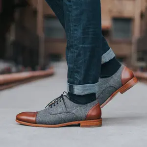 The Jack Shoe in Grey/Brown