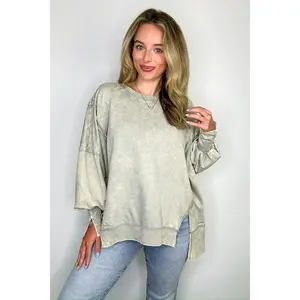 August Glow Acid Wash Pullover - BACK IN STOCK