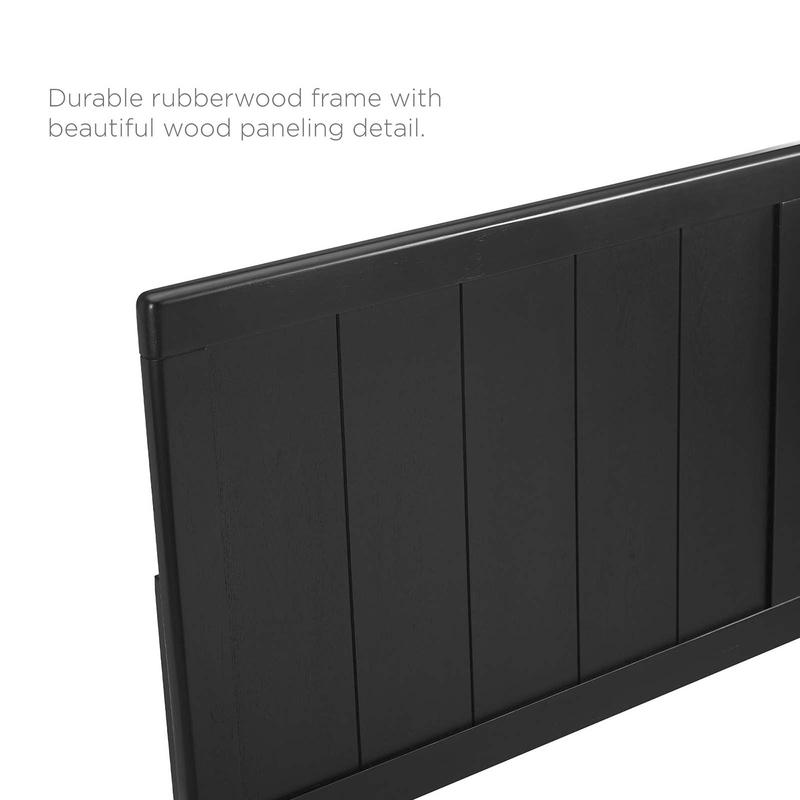 Modway Robbie Full Wood Headboard in Black
