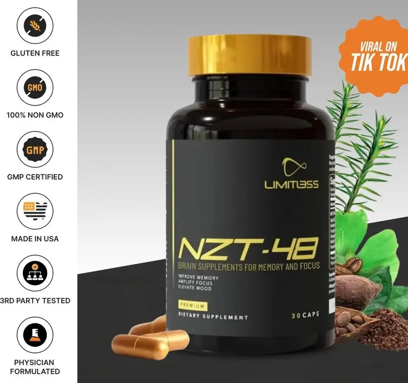 NZT 48 Premium Brain Booster Supplement - 3 Bottles
