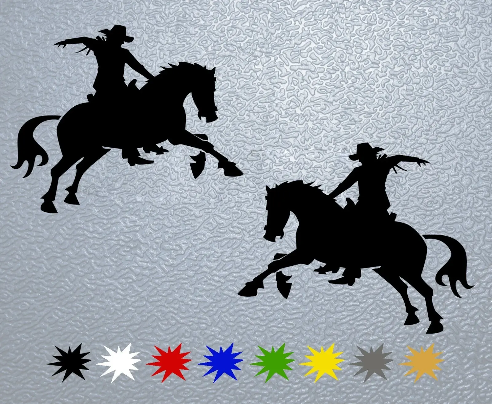 Cowboy Rodeo Silhouette Car Window Sticker Decal Vinyl