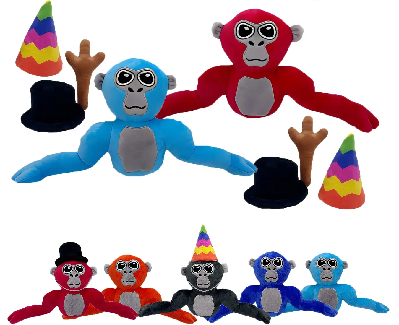 2PCS Gorilla Tag plush Stuffed Animal for Fans-15.5inch Kids Thanksgiving Birthday Easter Christmas Choice for Boys Girls