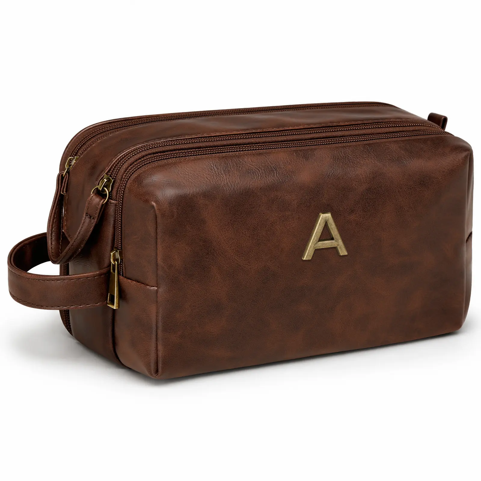 CLOUDWINGS Personalized Toiletry Bag for Men Custom Initial Gift for Men