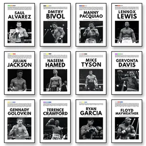 Fighting Boxing Star Canvas Wall Art Print Poster MMA Decorative Painting Home Decor Boxing Sports Lover Gift