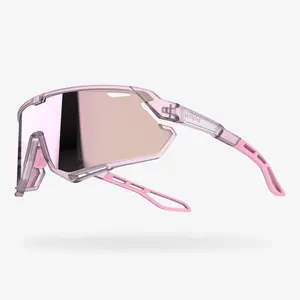 Pink Shield Cycling Sunglasses for Women, UV400 Protection Windproof Mirror Lens Sports Goggles, Ideal for Cycling, Running, Fishing, Hiking & Casual Street Style